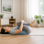 Detente du bas du dos sur tapis de yoga