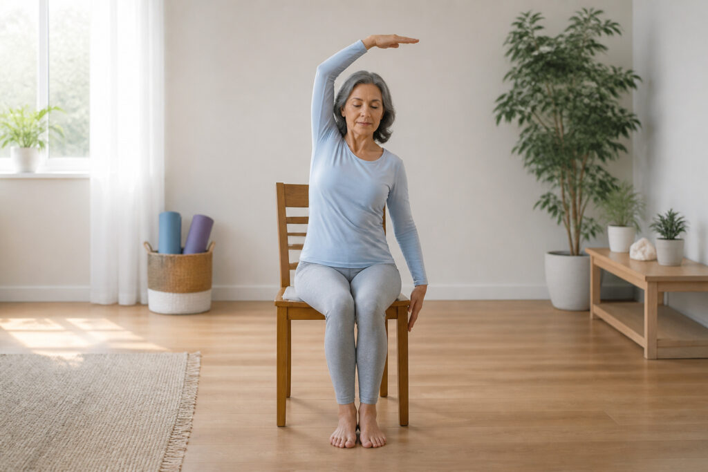 Yoga sur chaise pour le bien etre