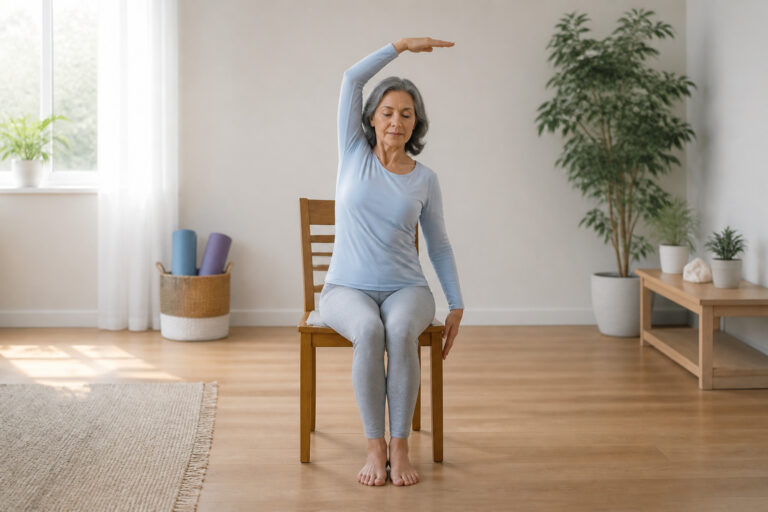 Yoga sur chaise pour le bien etre