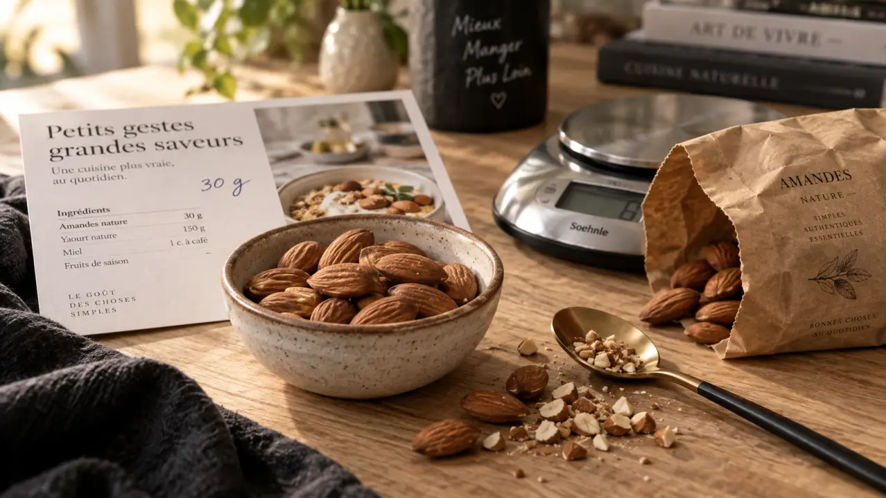 30 g d’amandes par jour : satiété, cœur et équilibre alimentaire